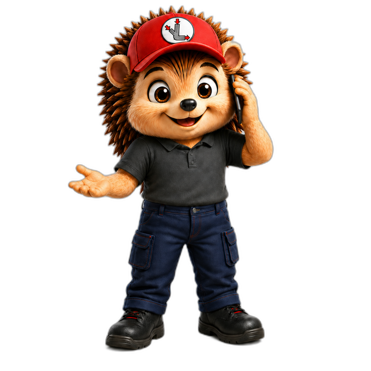 Mascotte au téléphone — étape 1