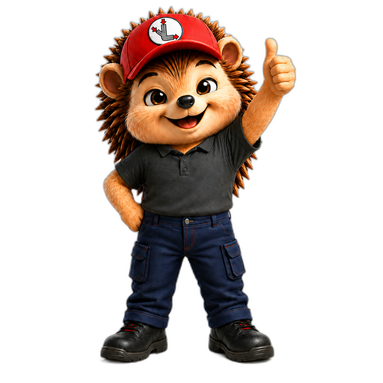 Mascotte pouce levé — étape 4, terrain drainé